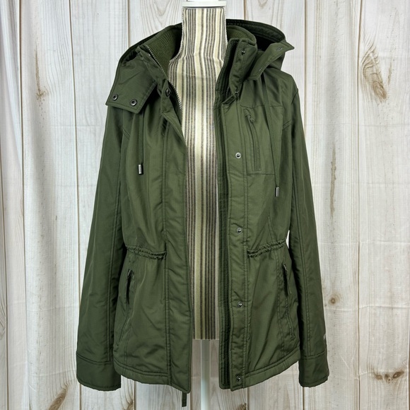 A&F Coat All Season Weather Warrior Fleece Lined Comfort Jacket Green Size XL - Picture 5 of 16